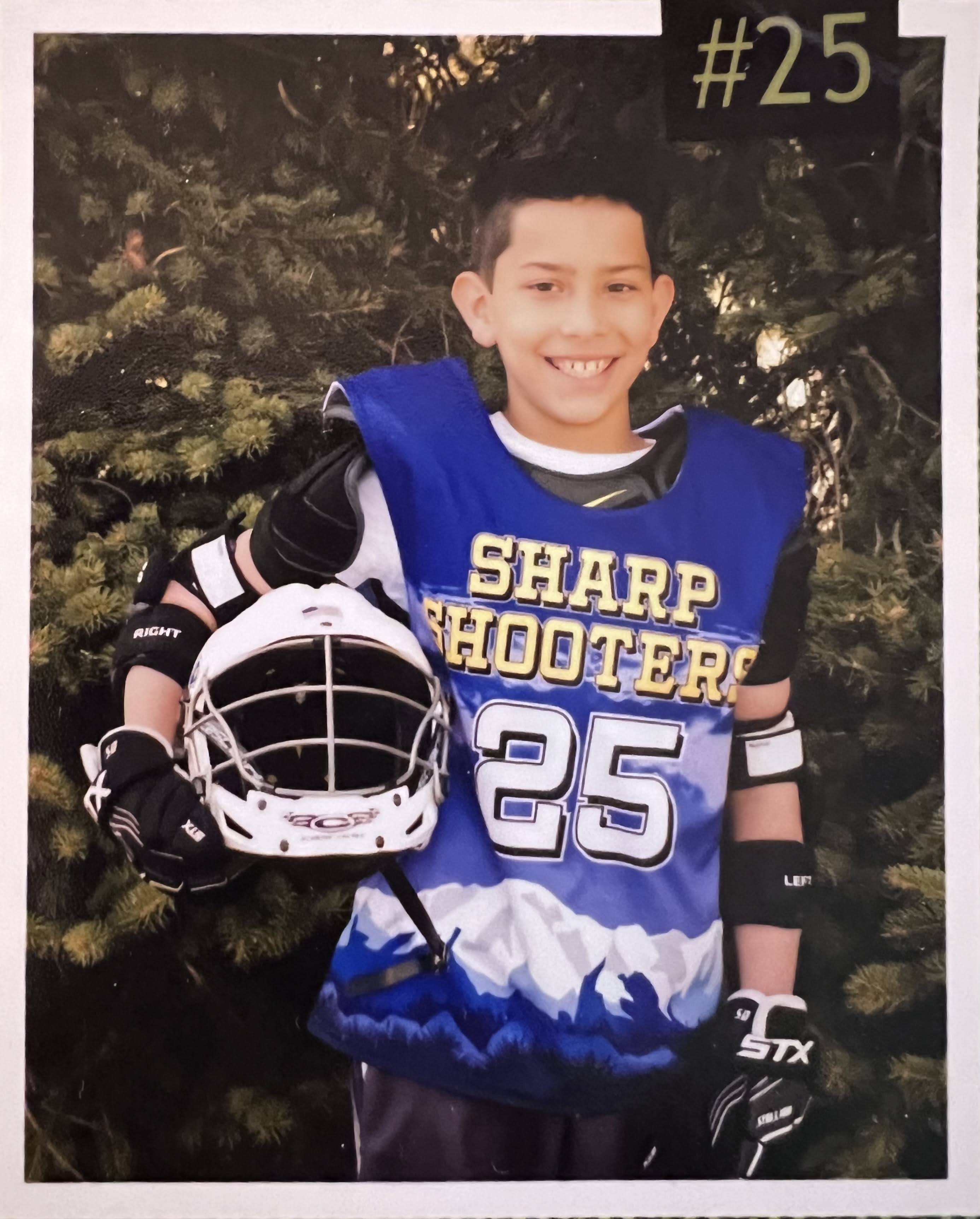 Chase #25 in his Sharp Shooters uniform