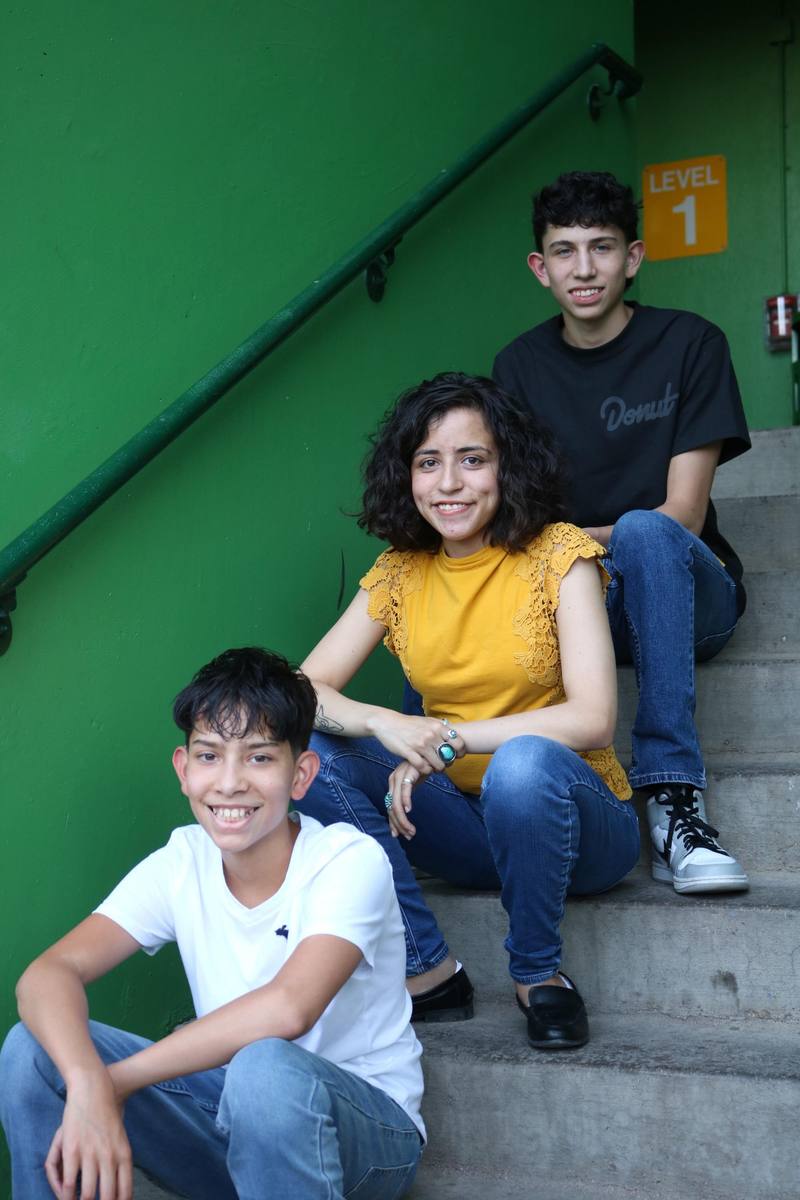 Chase with family on the steps